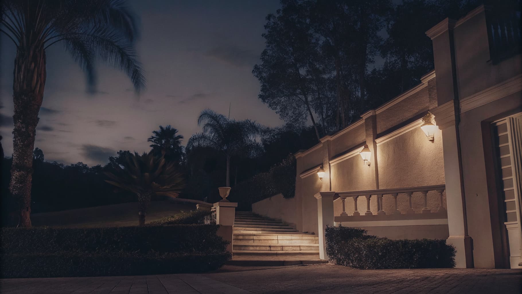 Premium Southern California property at dusk